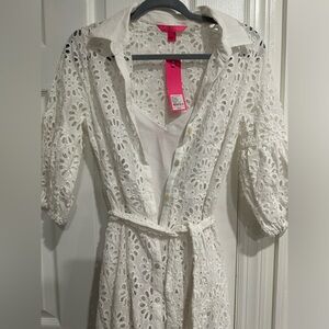 Lilly Putlizer Amrita Eyelet Dress Never Worn With Tag